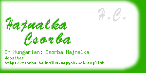 hajnalka csorba business card